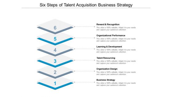 Six Steps Of Talent Acquisition Business Strategy Ppt PowerPoint Presentation Layouts Format