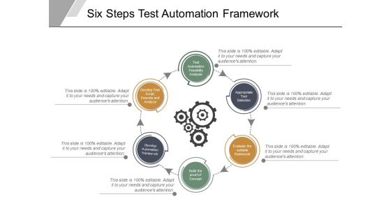 Six Steps Test Automation Framework Ppt PowerPoint Presentation Slides Gridlines
