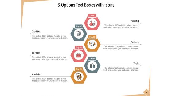 Six Text Boxes Arrows Business Ppt PowerPoint Presentation Complete Deck