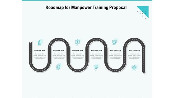 Skill Development Employee Training Roadmap For Manpower Training Proposal Clipart PDF
