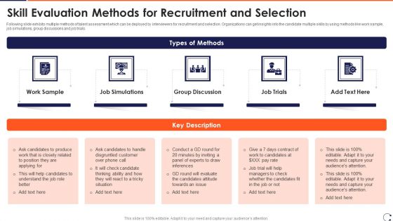 Skill Evaluation Methods For Recruitment And Selection Structure PDF