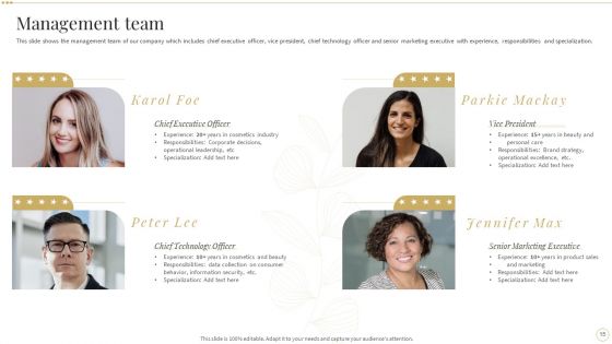 Skin Care And Beautifying Products Company Profile Ppt PowerPoint Presentation Complete Deck With Slides