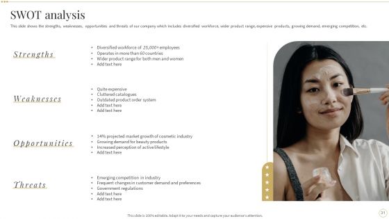 Skin Care And Beautifying Products Company Profile Ppt PowerPoint Presentation Complete Deck With Slides