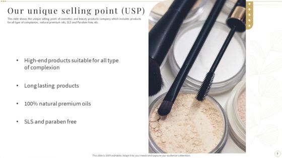 Skin Care And Beautifying Products Company Profile Ppt PowerPoint Presentation Complete Deck With Slides