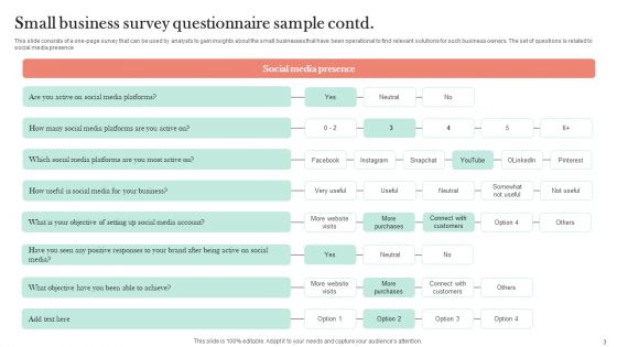 Small Business Survey Sample Ppt PowerPoint Presentation Complete Deck With Slides Survey