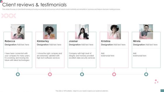 Small Business Venture Company Profile Client Reviewsand Testimonials Microsoft PDF