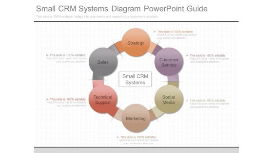 Small Crm Systems Diagram Powerpoint Guide