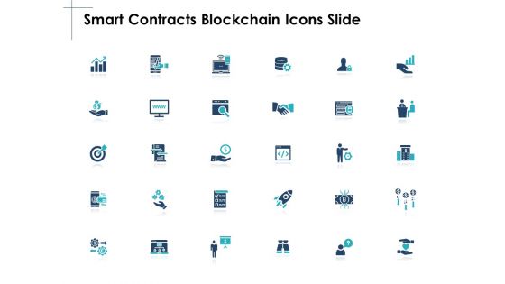 Smart Contracts Blockchain Icons Slide Arrow Ppt PowerPoint Presentation Show Gridlines