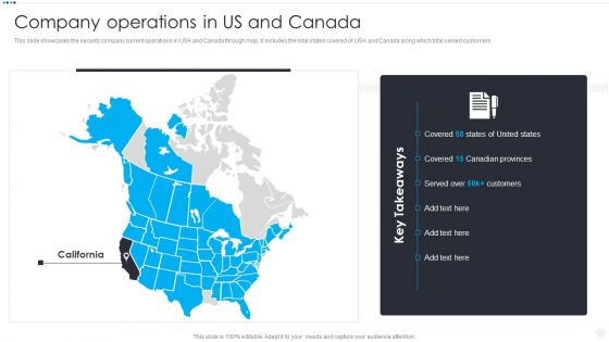 Smart Home Security Solutions Company Profile Company Operations In Us And Canada Introduction PDF
