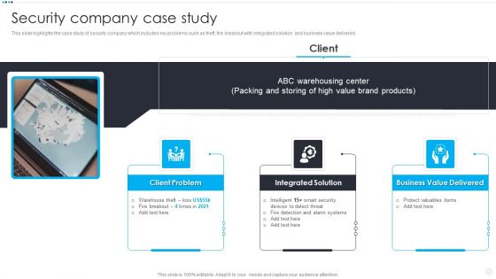 Smart Home Security Solutions Company Profile Security Company Case Study Brochure PDF