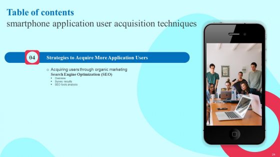 Smartphone Application User Acquisition Techniques Ppt PowerPoint Presentation Complete Deck With Slides