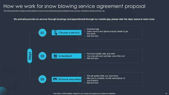 Snow Blowing Service Agreement Proposal Ppt PowerPoint Presentation Complete Deck With Slides