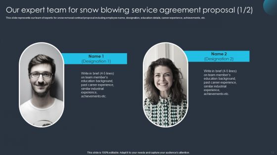 Snow Blowing Service Agreement Proposal Ppt PowerPoint Presentation Complete Deck With Slides