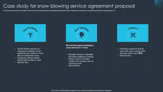 Snow Blowing Service Agreement Proposal Ppt PowerPoint Presentation Complete Deck With Slides