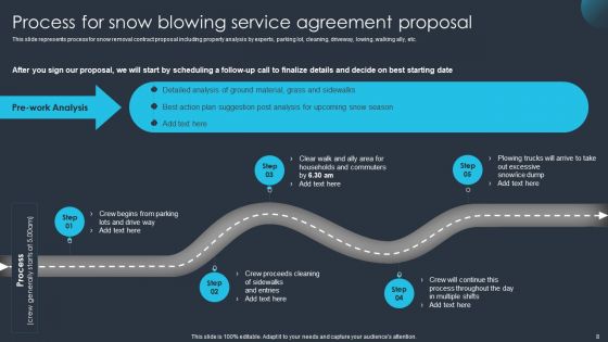 Snow Blowing Service Agreement Proposal Ppt PowerPoint Presentation Complete Deck With Slides