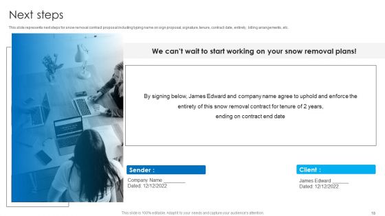 Snow Cleaning Services Proposal Ppt PowerPoint Presentation Complete Deck With Slides