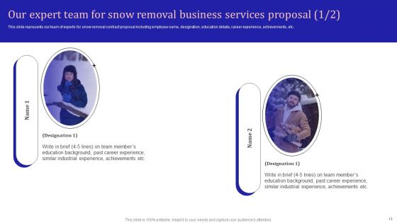 Snow Removal Business Services Proposal Ppt PowerPoint Presentation Complete Deck With Slides