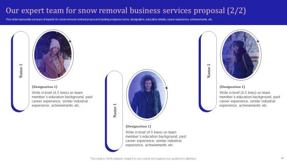 Snow Removal Business Services Proposal Ppt PowerPoint Presentation Complete Deck With Slides