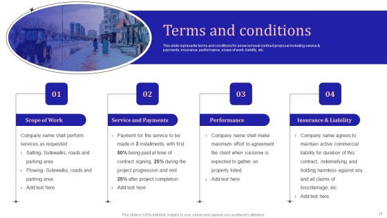 Snow Removal Business Services Proposal Ppt PowerPoint Presentation Complete Deck With Slides