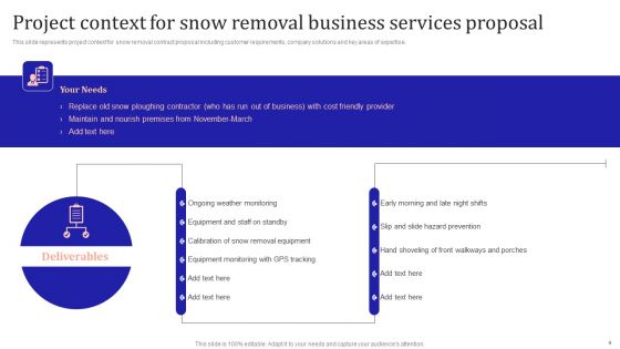 Snow Removal Business Services Proposal Ppt PowerPoint Presentation Complete Deck With Slides