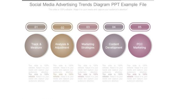 Social Media Advertising Trends Diagram Ppt Example File