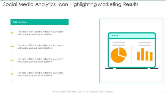 Social Media Analytics Icon Highlighting Marketing Results Mockup PDF
