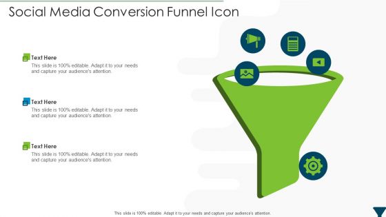 Social Media Conversion Funnel Icon Mockup PDF
