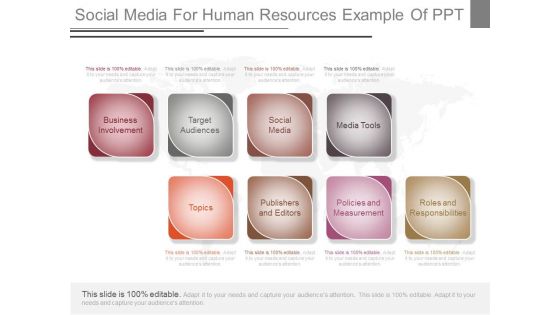 Social Media For Human Resources Example Of Ppt