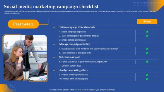 Social Media Marketing Campaign Checklist Ppt Pictures Templates PDF Social Media Marketing Campaign Checklist Ppt Pictures Templates PDF