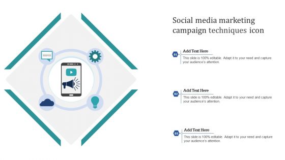Social Media Marketing Campaign Techniques Icon Brochure PDF Social Media Marketing Campaign Techniques Icon Brochure PDF