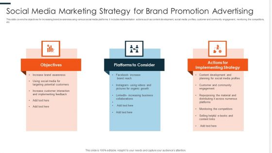Social Media Marketing Strategy For Brand Promotion Advertising Ppt PowerPoint Presentation Ideas Slides PDF Social Media Marketing Strategy For Brand Promotion Advertising Ppt PowerPoint Presentation Ideas Slides PDF