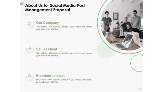 Social Media Post Management Proposal Ppt PowerPoint Presentation Complete Deck With Slides