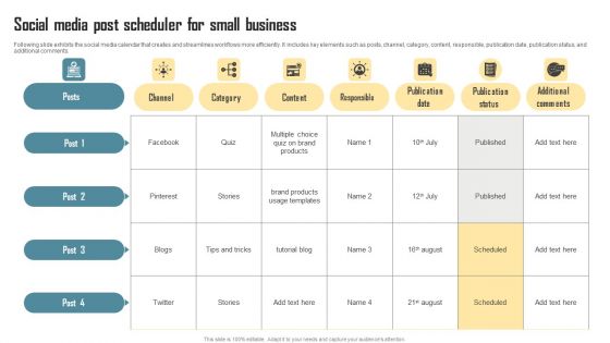 Social Media Post Scheduler For Small Business Rules PDF