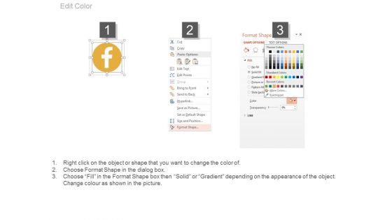 Social Media Profiles Of Company Powerpoint Slides