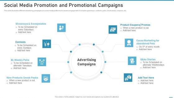Social Media Promotion And Promotional Campaigns Brochure PDF