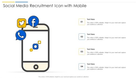 Social Media Recruitment Icon With Mobile Demonstration PDF Social Media Recruitment Icon With Mobile Demonstration PDF