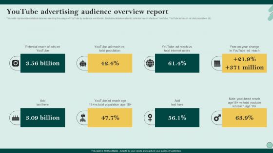 Social Networks Marketing To Improve Youtube Advertising Audience Overview Report Microsoft PDF
