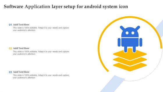 Software Application Layer Setup For Android System Icon Ppt File Objects PDF