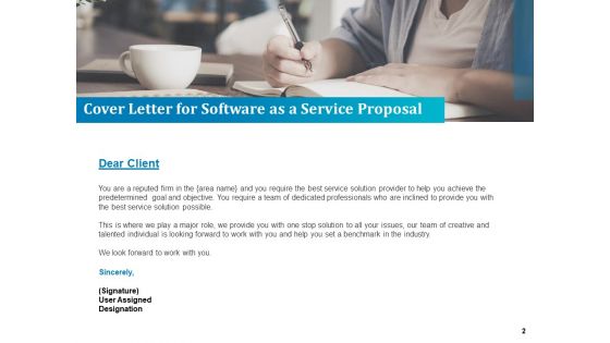 Software As A Service Proposal Ppt PowerPoint Presentation Complete Deck With Slides