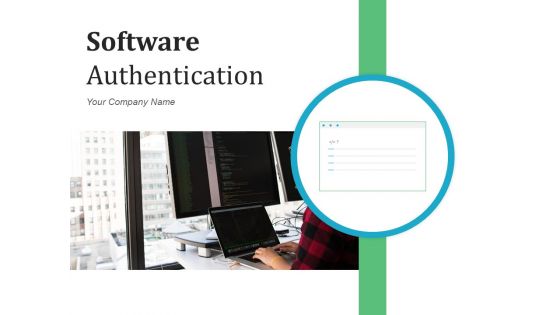 Software Authentication Cloud Icon Flowchart Ppt PowerPoint Presentation Complete Deck