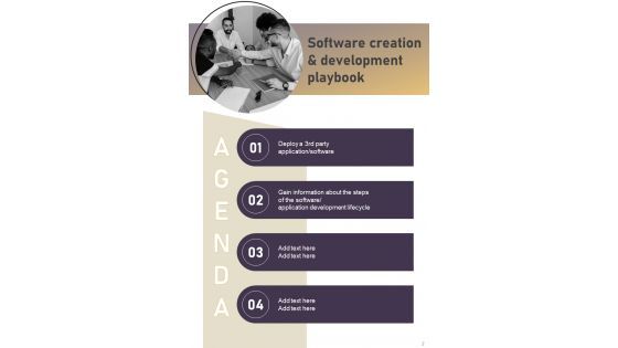 Software Creation And Development Playbook Template
