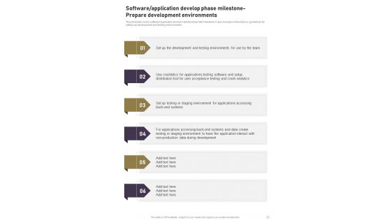 Software Creation And Development Playbook Template
