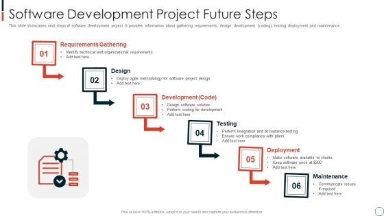 Software Development Project Future Steps Icons PDF
