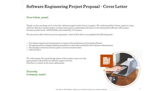 Software Engineering Project Proposal Ppt PowerPoint Presentation Complete Deck With Slides