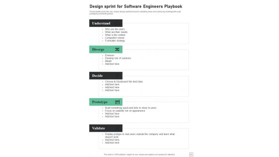 Software Engineers Playbook Template