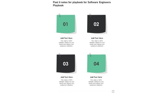 Software Engineers Playbook Template