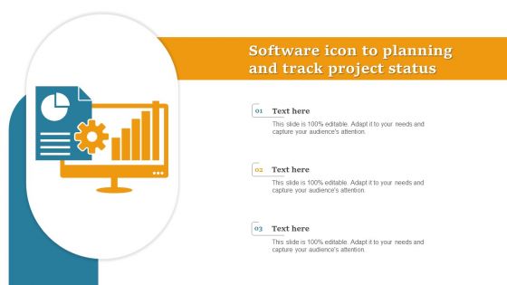 Software Icon To Planning And Track Project Status Demonstration PDF