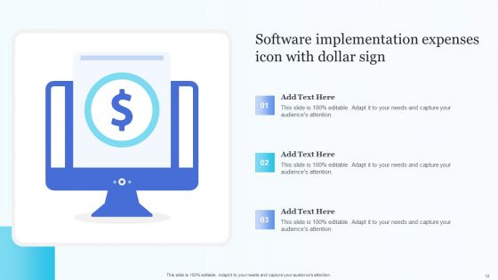 Software Implementation Expenses Ppt PowerPoint Presentation Complete Deck With Slides