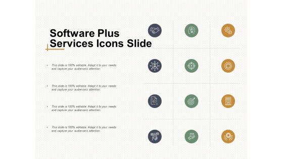 Software Plus Services Icons Slide Ppt Powerpoint Presentation Summary Picture