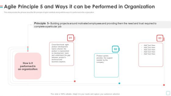 Software Publication Agile Principle 5 And Ways It Can Be Performed In Organization Pictures PDF